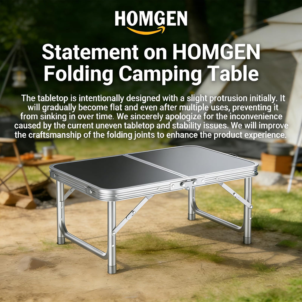 Portable Folding Table 3 Heights Adjustable 23'' L x 16'' W I8192