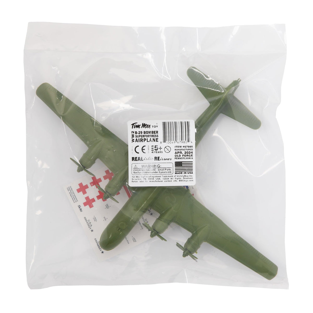 OD Green Plastic Bomber Plane V652