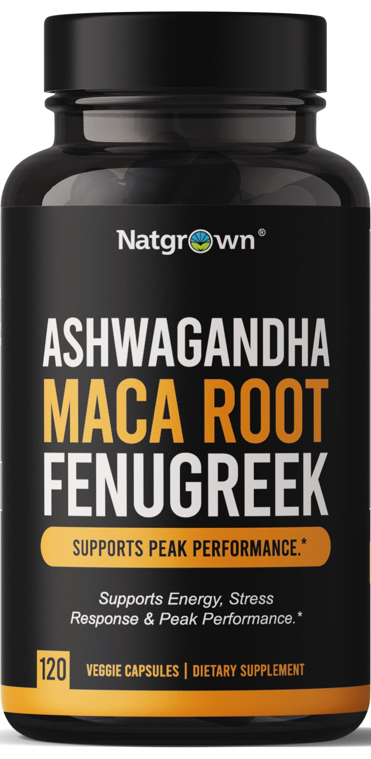 Ashwagandha Maca Root Fenugreek Capsules 120 Ct K431203