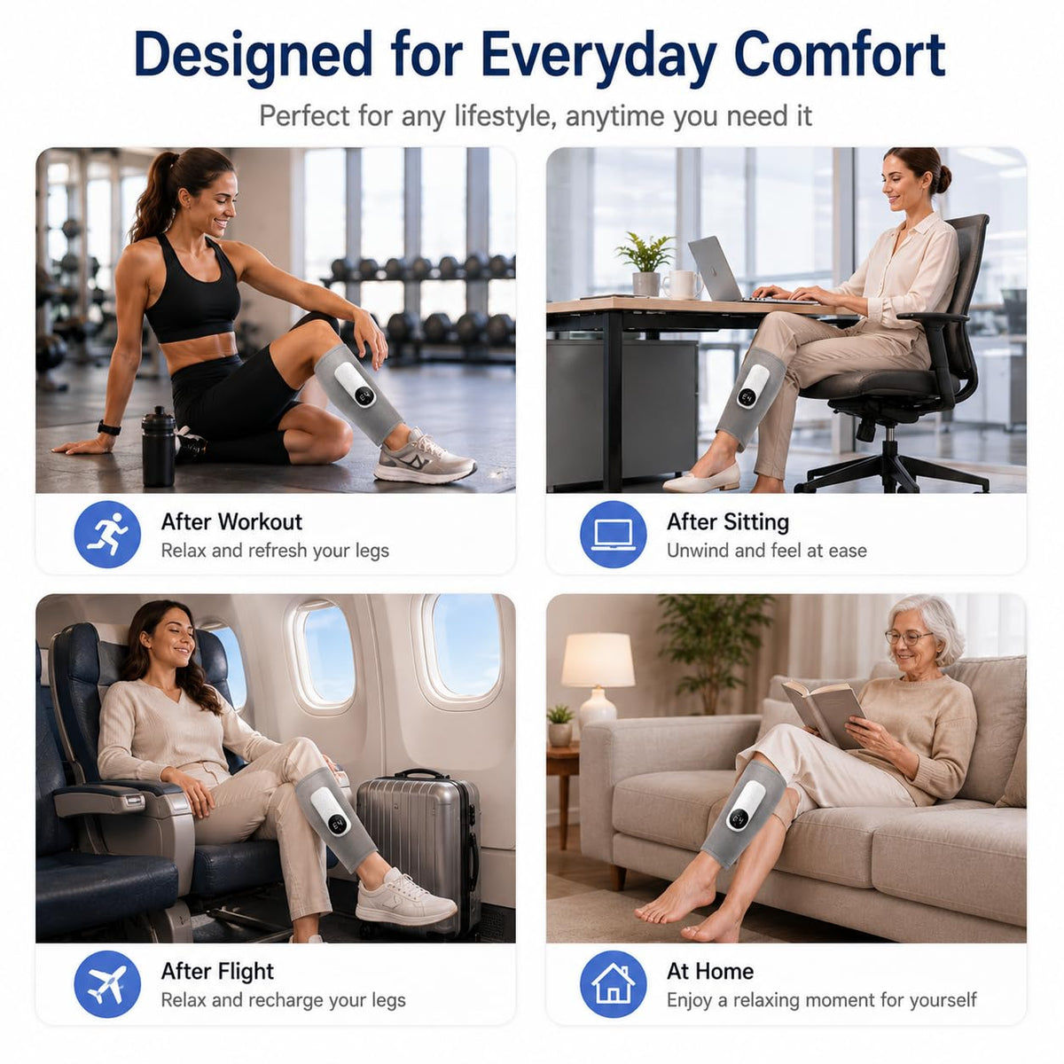 Cordless Air Massage Kneading Leg Massager T1901