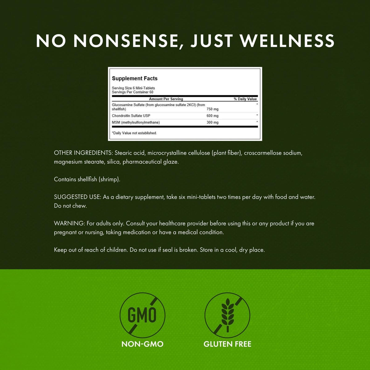 Glucosamine, Chondroitin & MSM 360 Mini-Tablets K714233