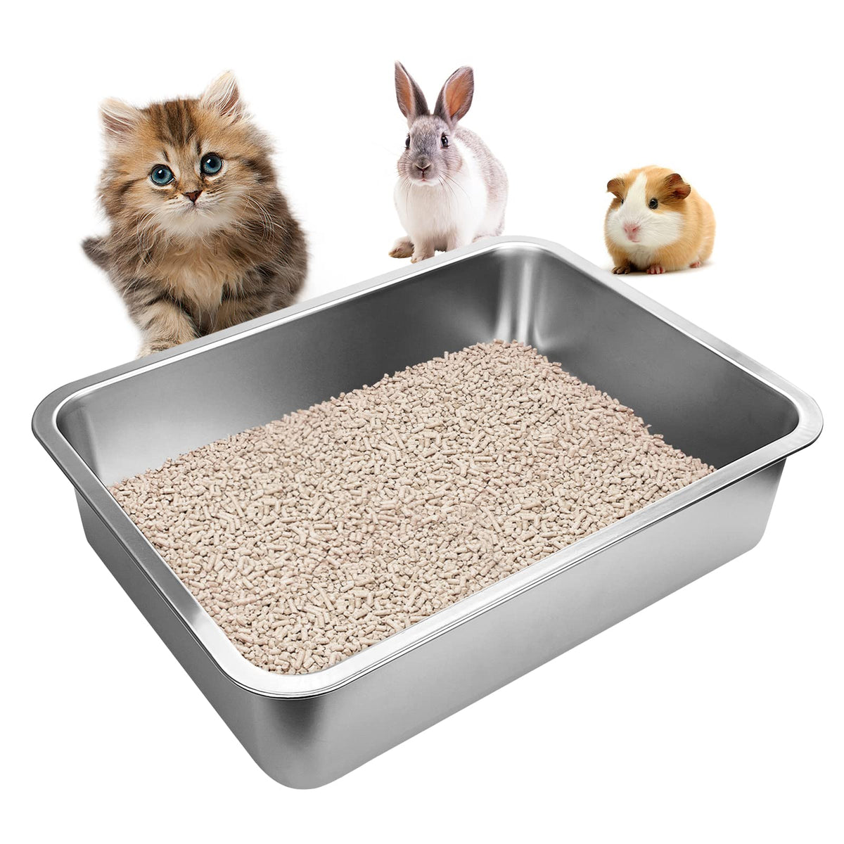 Stainless Steel Litter Box W7419