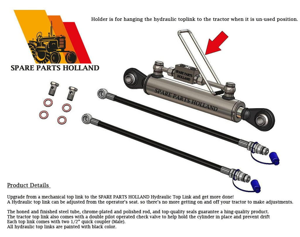 Hydraulic Top Link Cat 1-1 with Locking Block R528