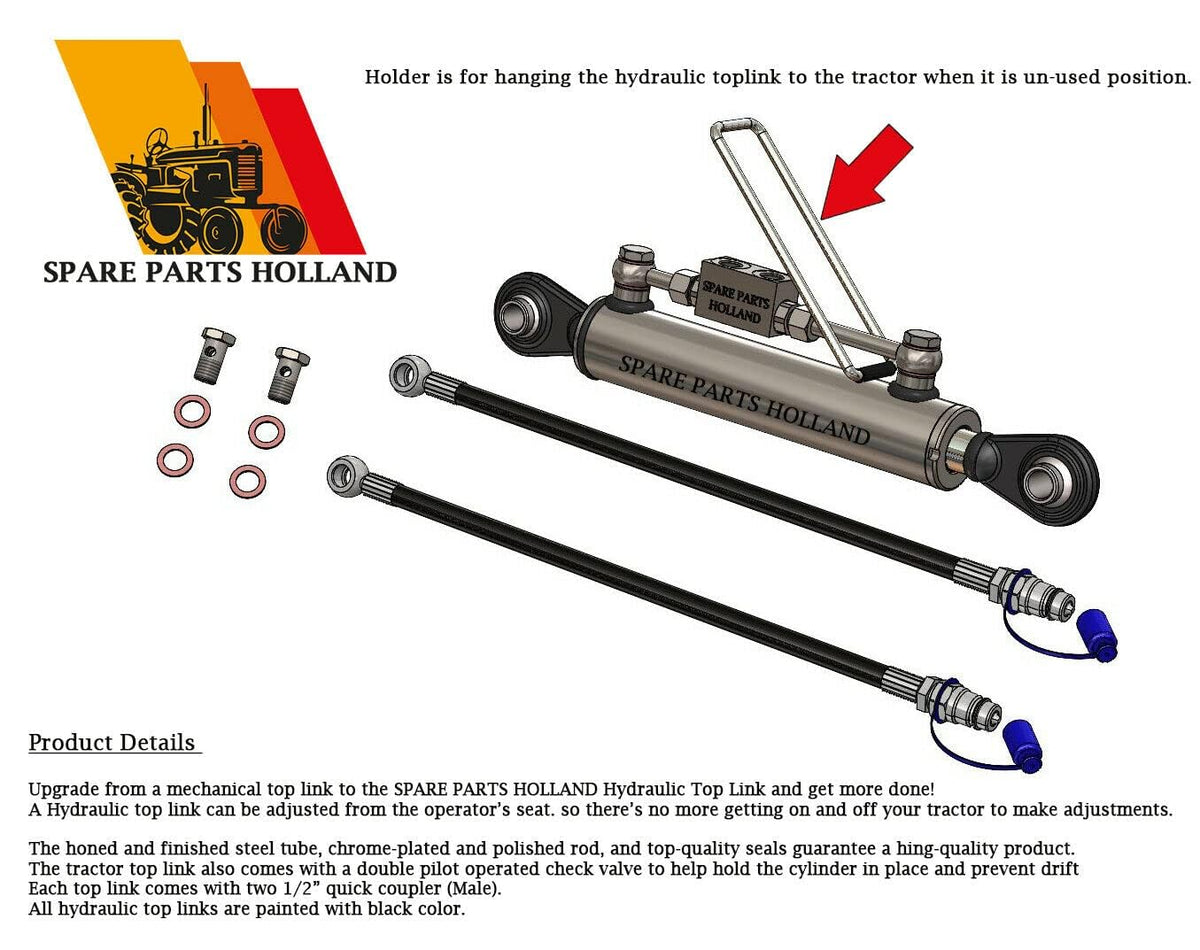 Hydraulic Top Link Cat 1-1 with Locking Block R528