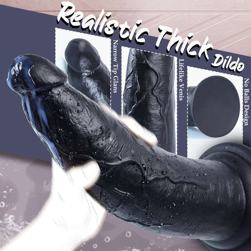 12 Inch Black Thick Anal Dildo G3433