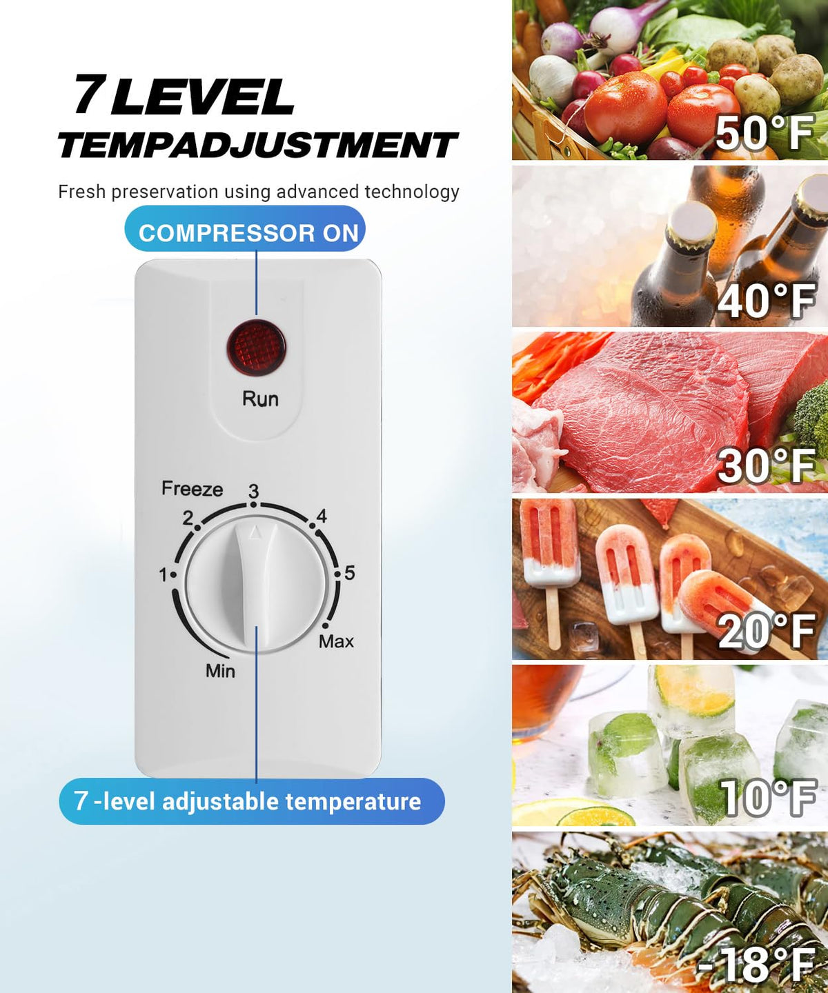 5.0 cu.ft Chest Freezer with Temperature Control K742481