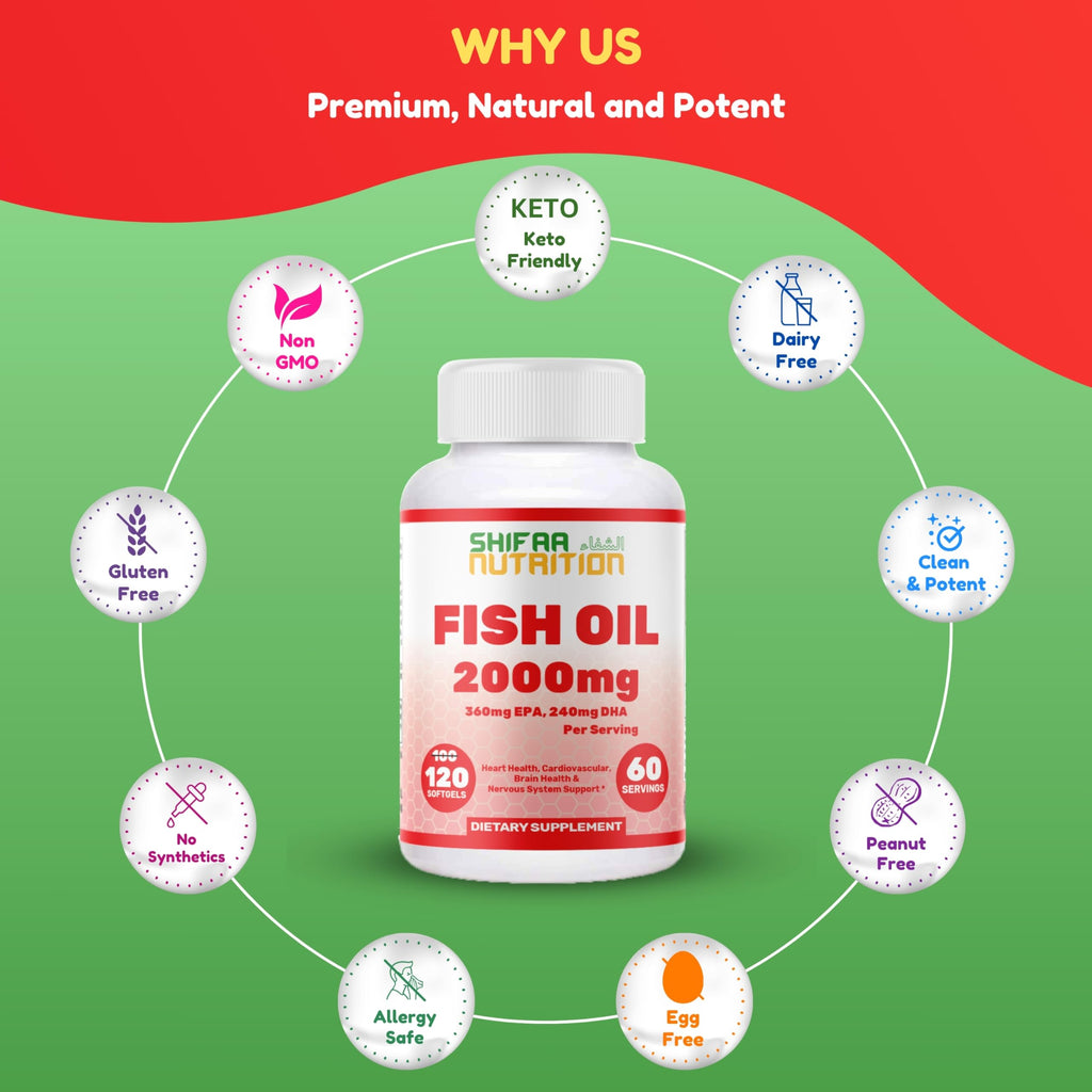 Omega 3 Fish Oil 2000mg 120 Softgels A465