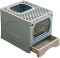 Foldable Top Entry Cat Litter Box with Lid and Scoop K61620