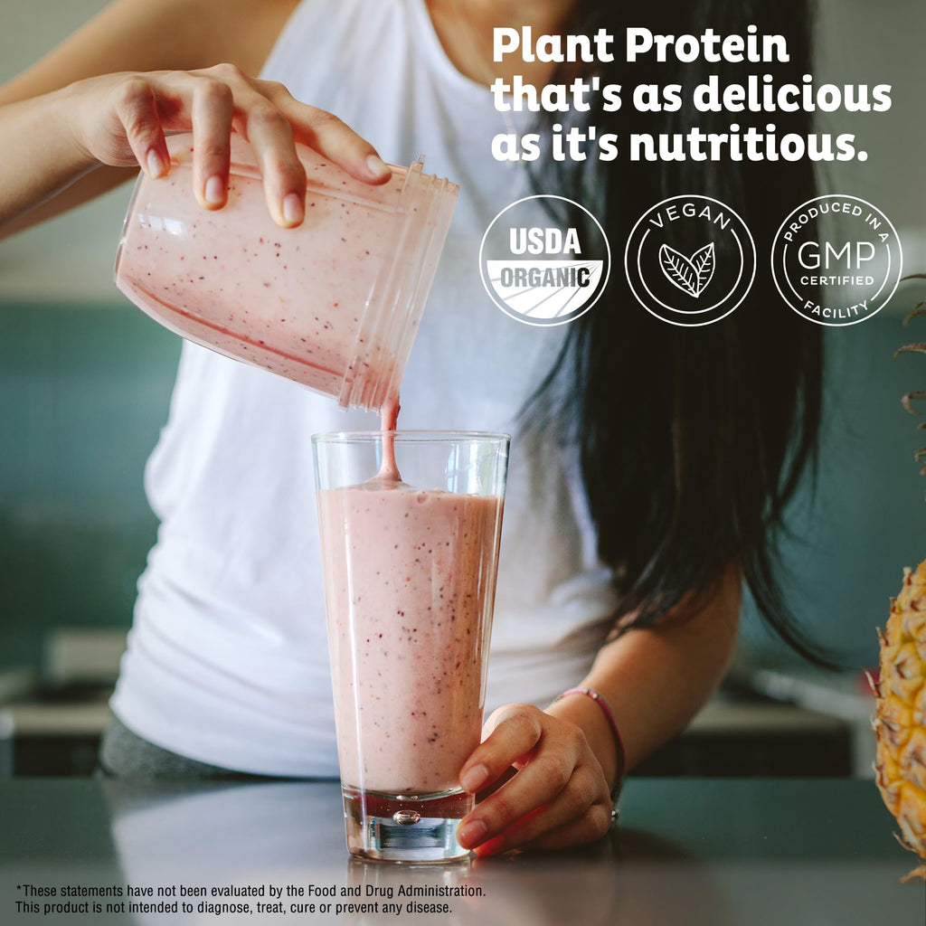 Vegan Protein Powder, Unflavored & Unsweetened Pea Protein Blend, 20 Servings C861