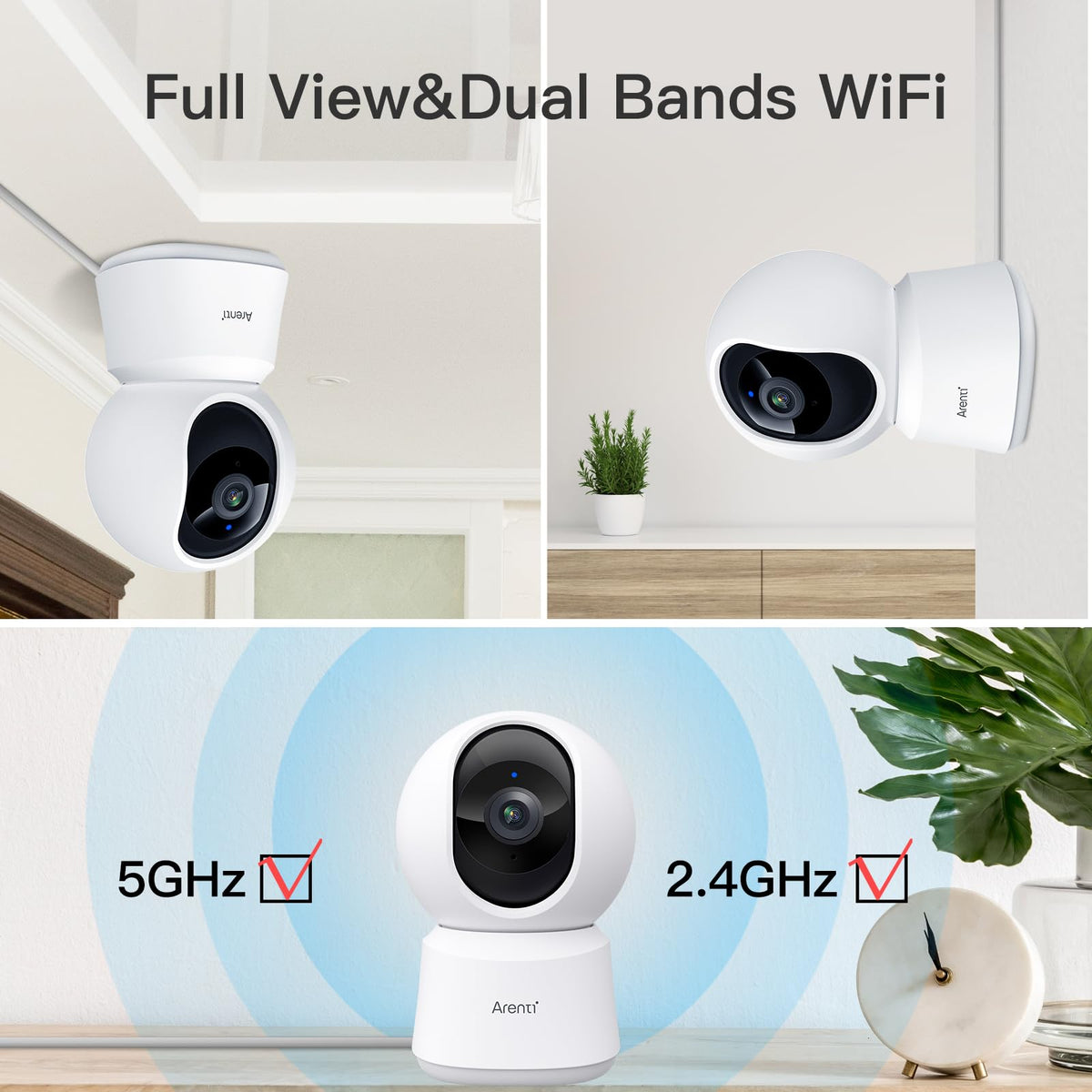 4MP 5G WiFi 6 Indoor Security Cameras N38627