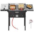 16 Qt Stainless Steel Double Burner Propane Fryer W40147