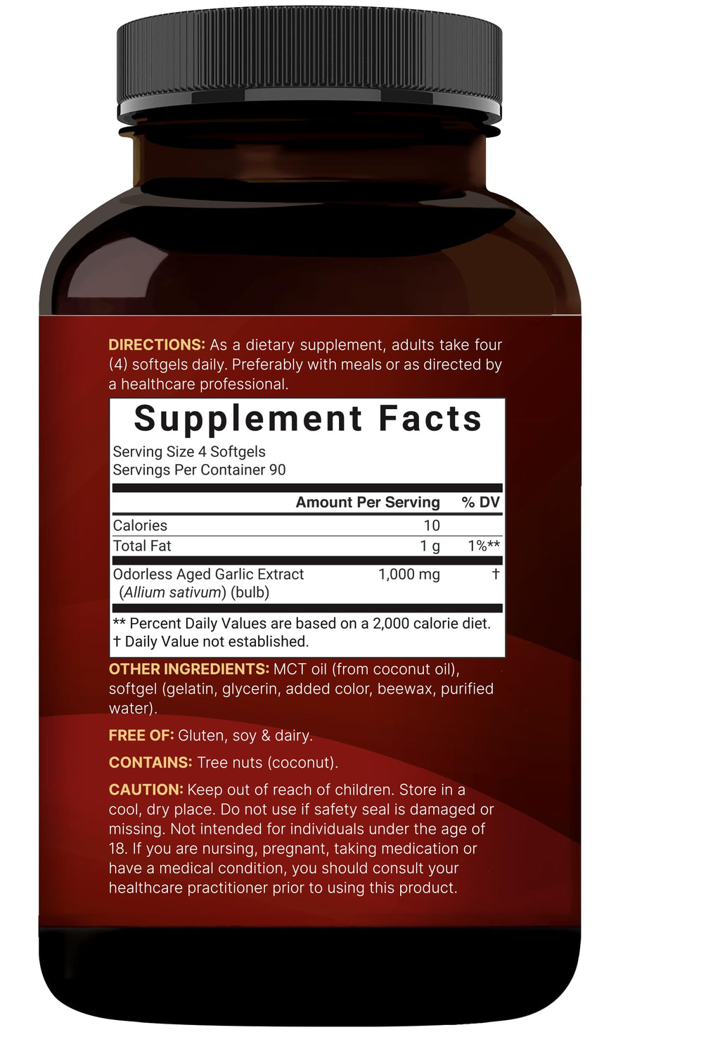 Aged Garlic Extract 1,000mg 360 Odorless Softgels N2922