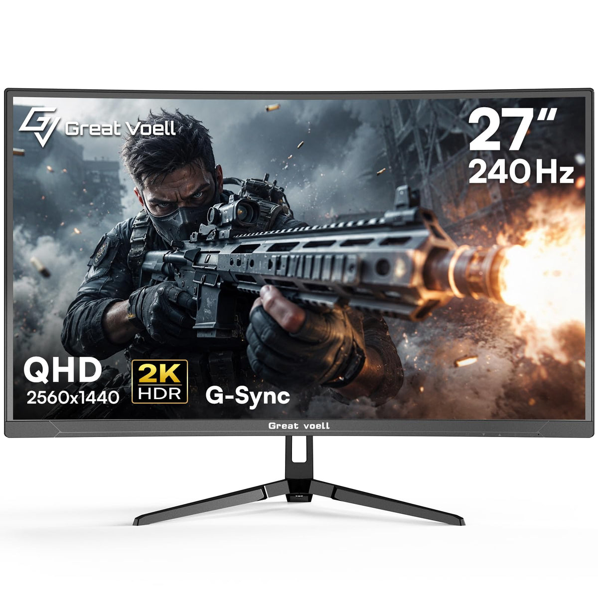 27 Inch 240Hz Curved Gaming Monitor 2K QHD N566235