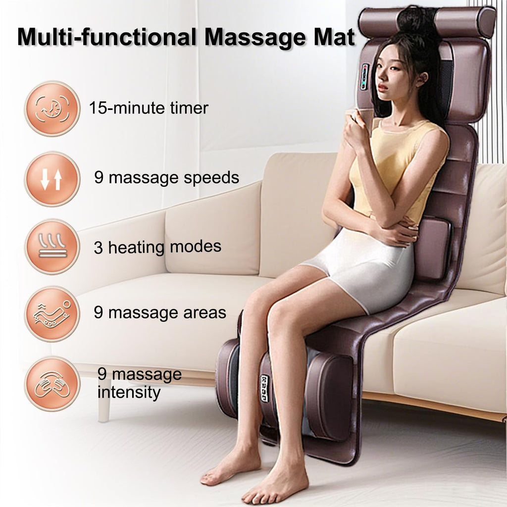 Vibration Massage Mat with Neck Headrest and Leg Foot Massagers G4528