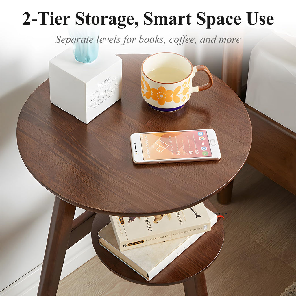 2-Tier Round Side Table J70322