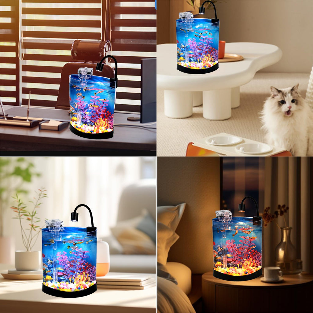 1 Gallon Half Moon Fish Tank E942118