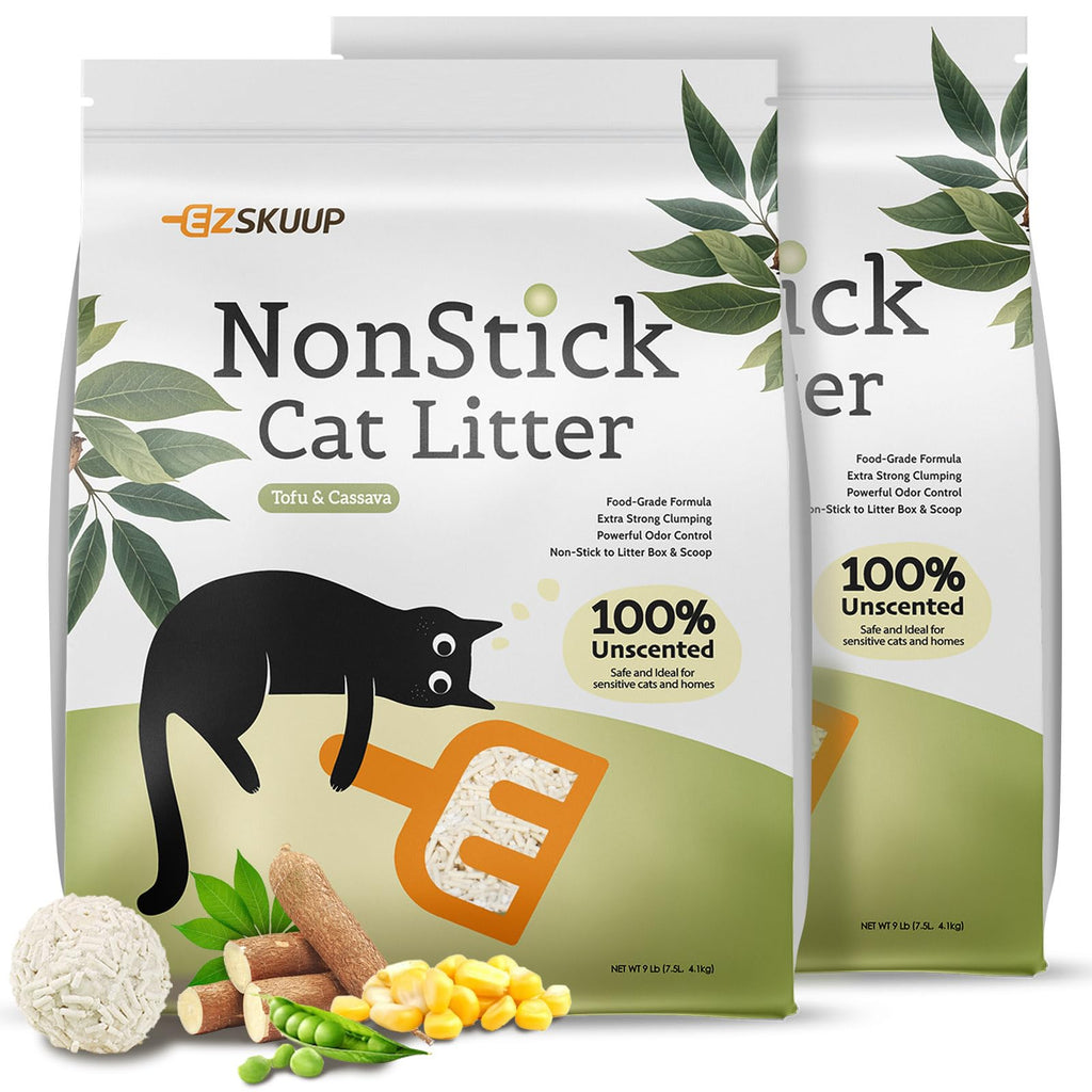 Non-Stick Bottom Tofu Cassava Cat Litter 2Pack 18Lb C4182
