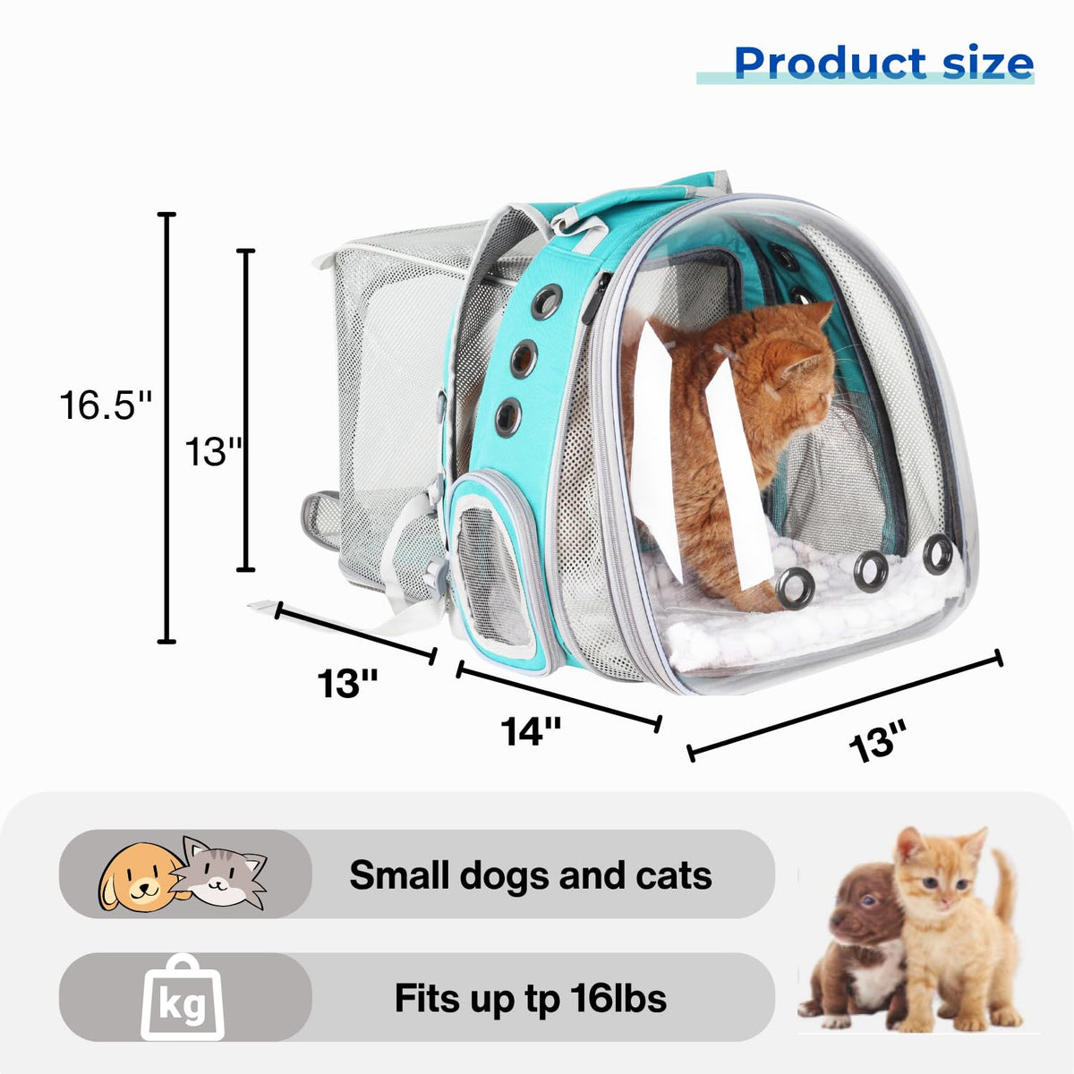 Expandable Cat Backpack with Mini Fan Q5032