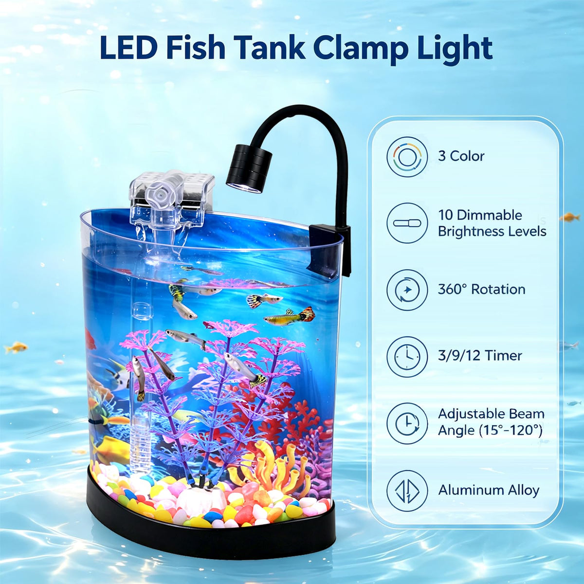 1 Gallon Half Moon Fish Tank E942118