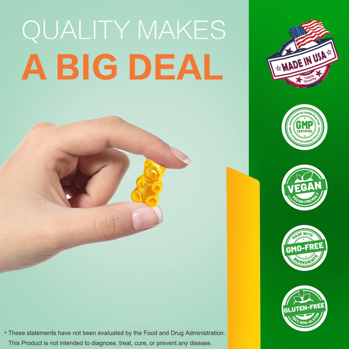 Natural Organic Vegan Non-GMO Dietary Gummies F9806