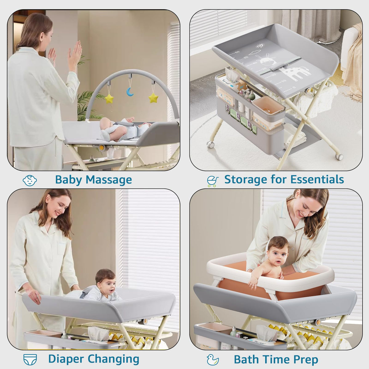 Portable Baby Changing Table with Wheels V4630