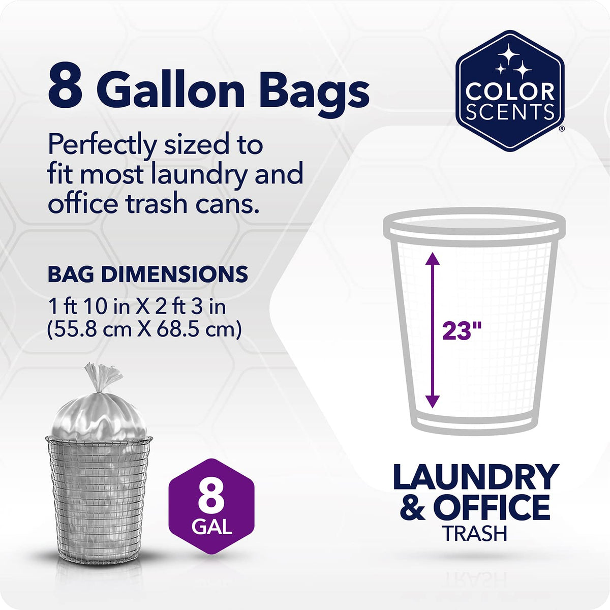8 Gallon Twist Tie Trash Bags I300