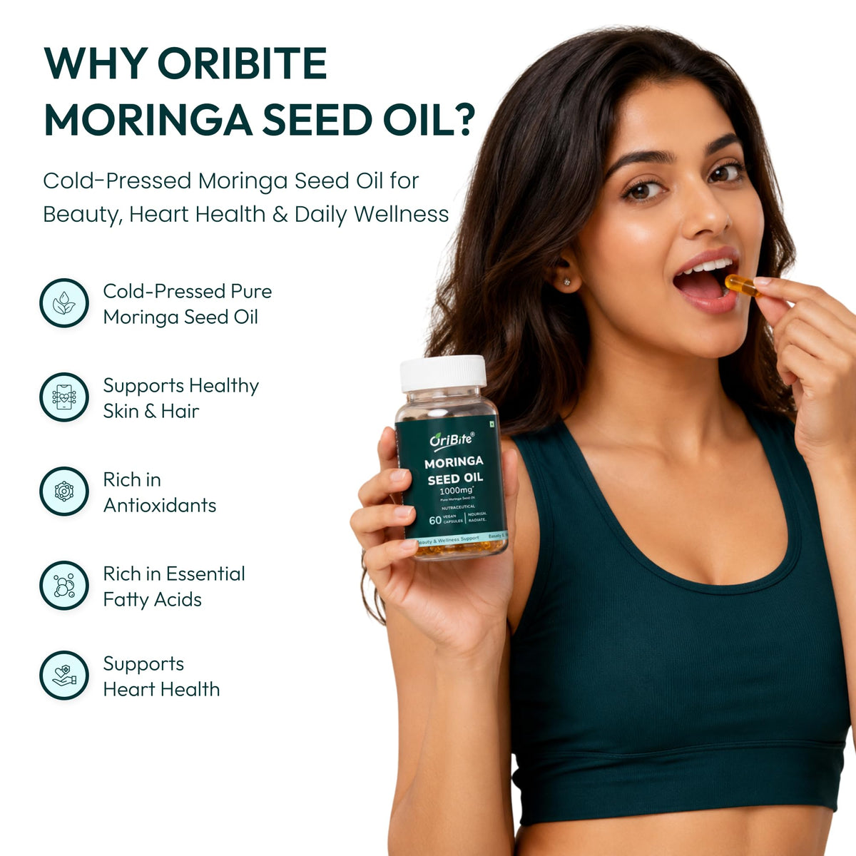Moringa Seed Oil 1000mg 60 Capsules E993