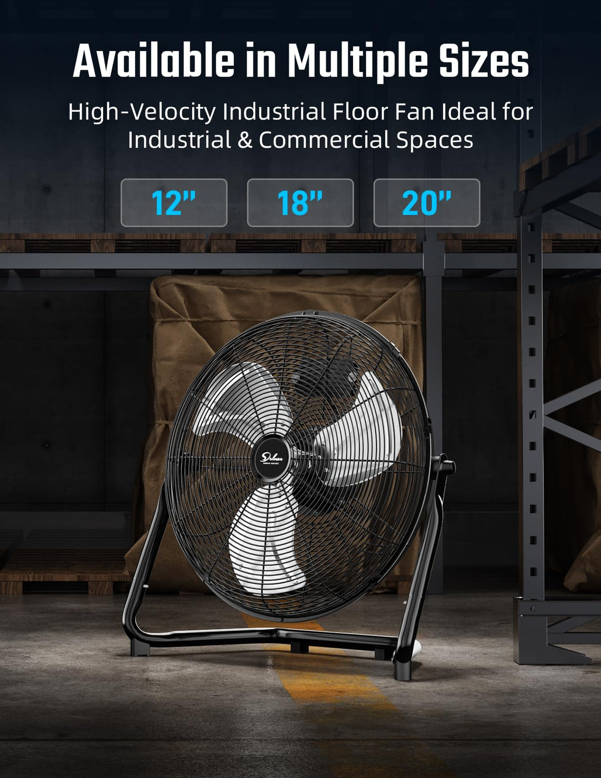 18 Inch 3 Speed Metal Floor Fan G3458