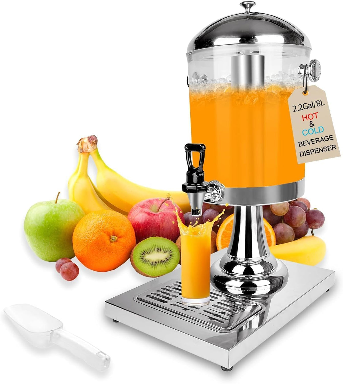 Stainless Steel Beverage Dispenser with Stand S484
