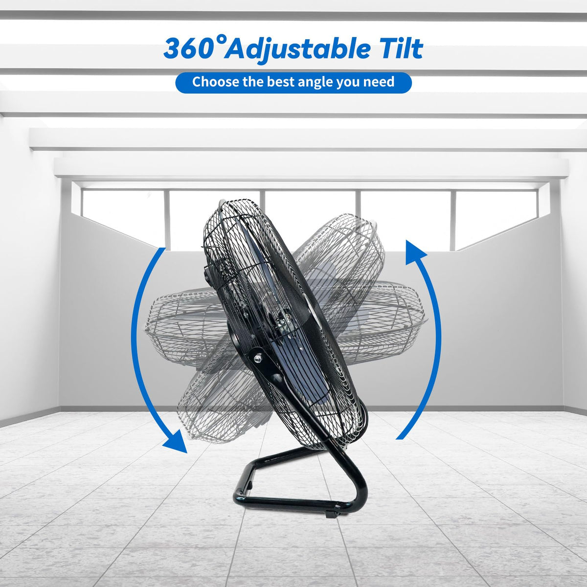 20 Inch High Velocity Floor Fan and 5000W Electric Garage Heater L3014