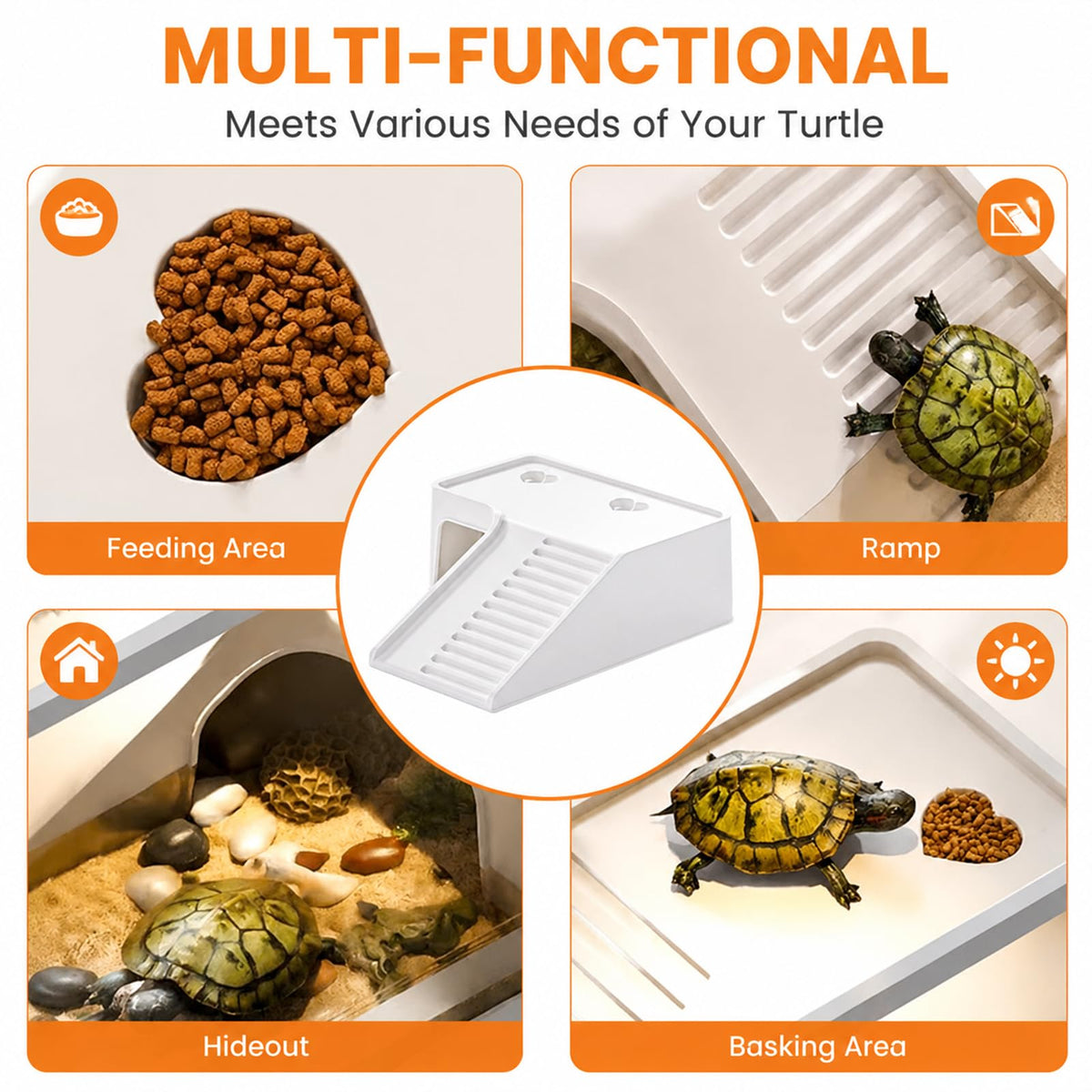 Acrylic Aquarium Starter Kit with UVB/UVA Lamp, Filter, Basking Platform & Lid J112102