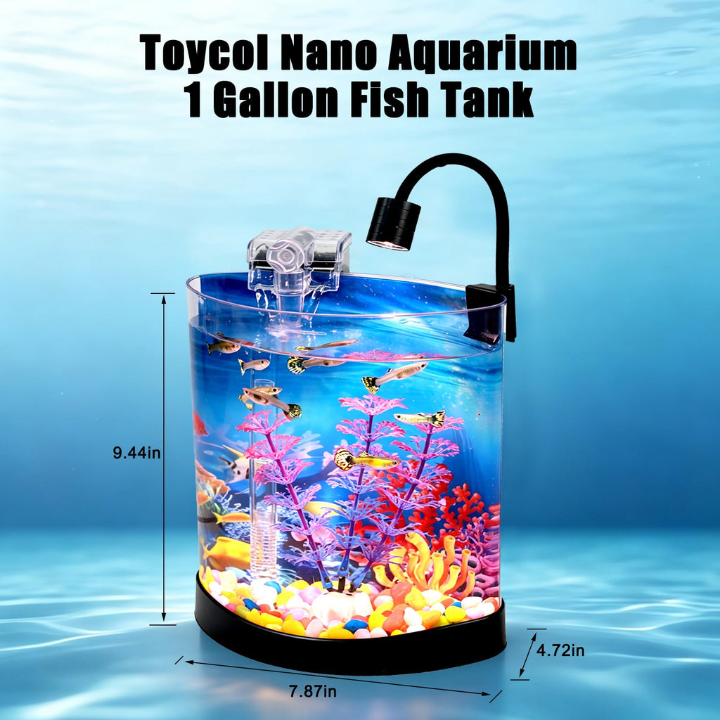 1 Gallon Half Moon Fish Tank E942118