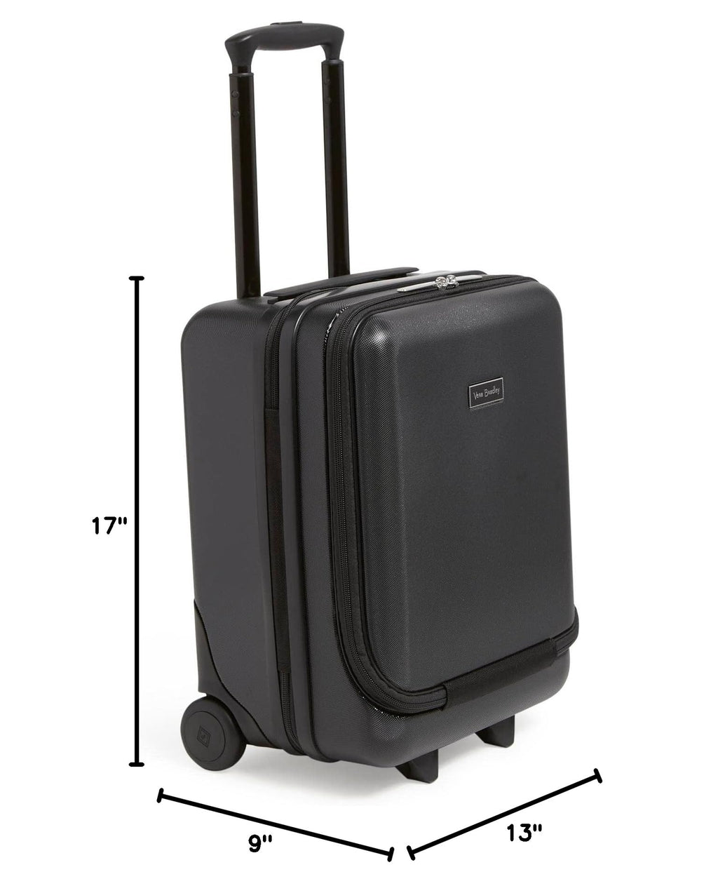 Black Hardside Underseat Rolling Suitcase G3884