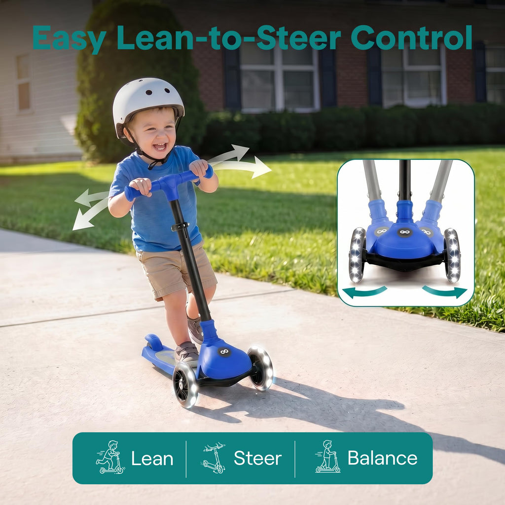 3-Wheel Toddler Scooter with LED Wheels Q1848