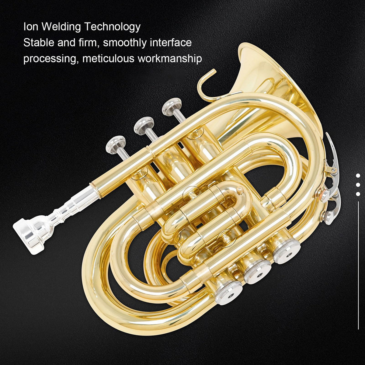 Bb Pocket Trumpet, Ni Plated Brass with 7C Mouthpiece K7647