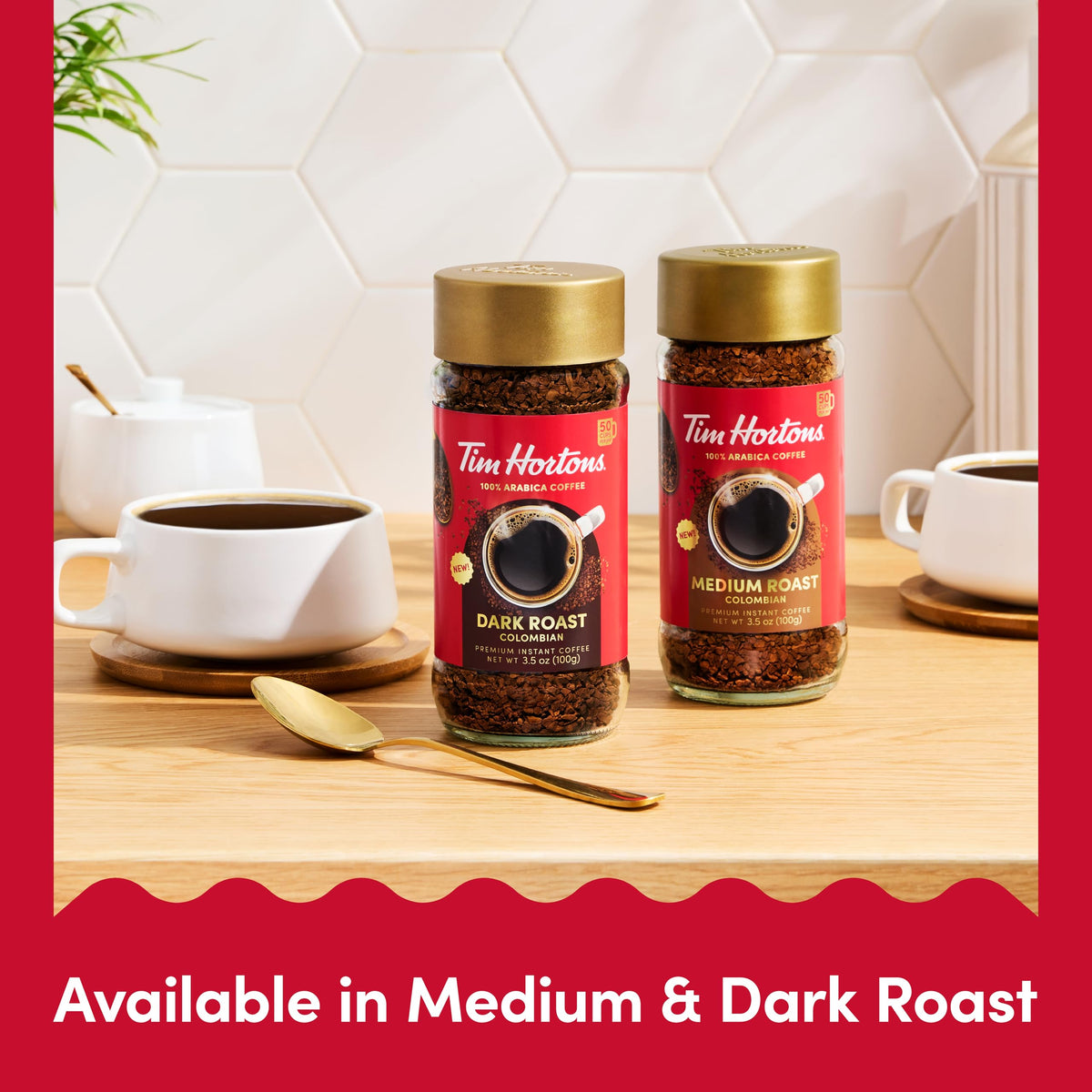 Dark Roast Instant Coffee 3.5oz Jar U4445