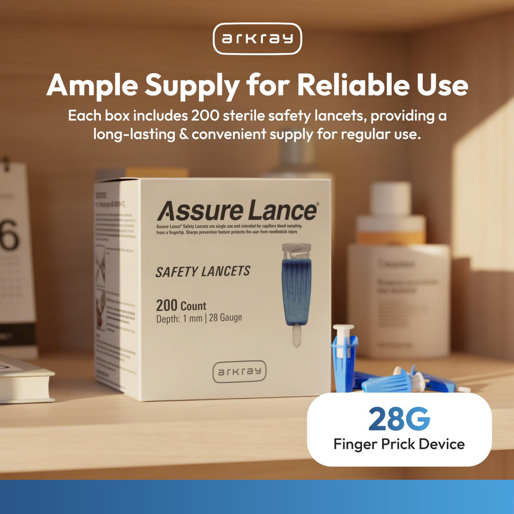 28G 1mm Safety Lancets, 200 Count L419