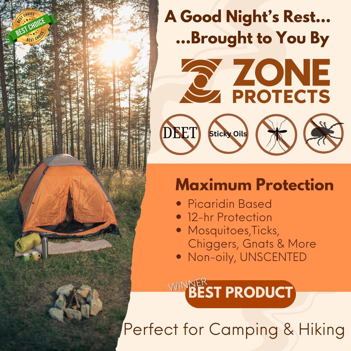 Picaridin Insect Repellent Refill, 32oz, 12-Hour DEET-Free Unscented Spray K80714