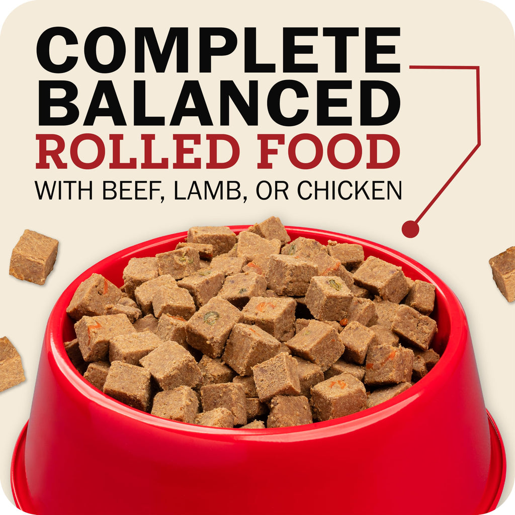 Semi-Moist Rolled Dog Food Beef Recipe 4lb 8 Rolls H481