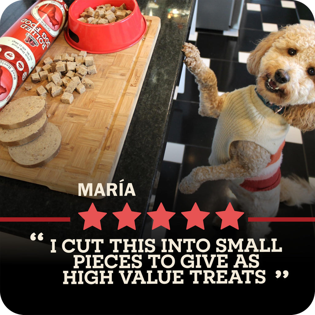 Semi-Moist Rolled Dog Food Beef Recipe 4lb 8 Rolls H481