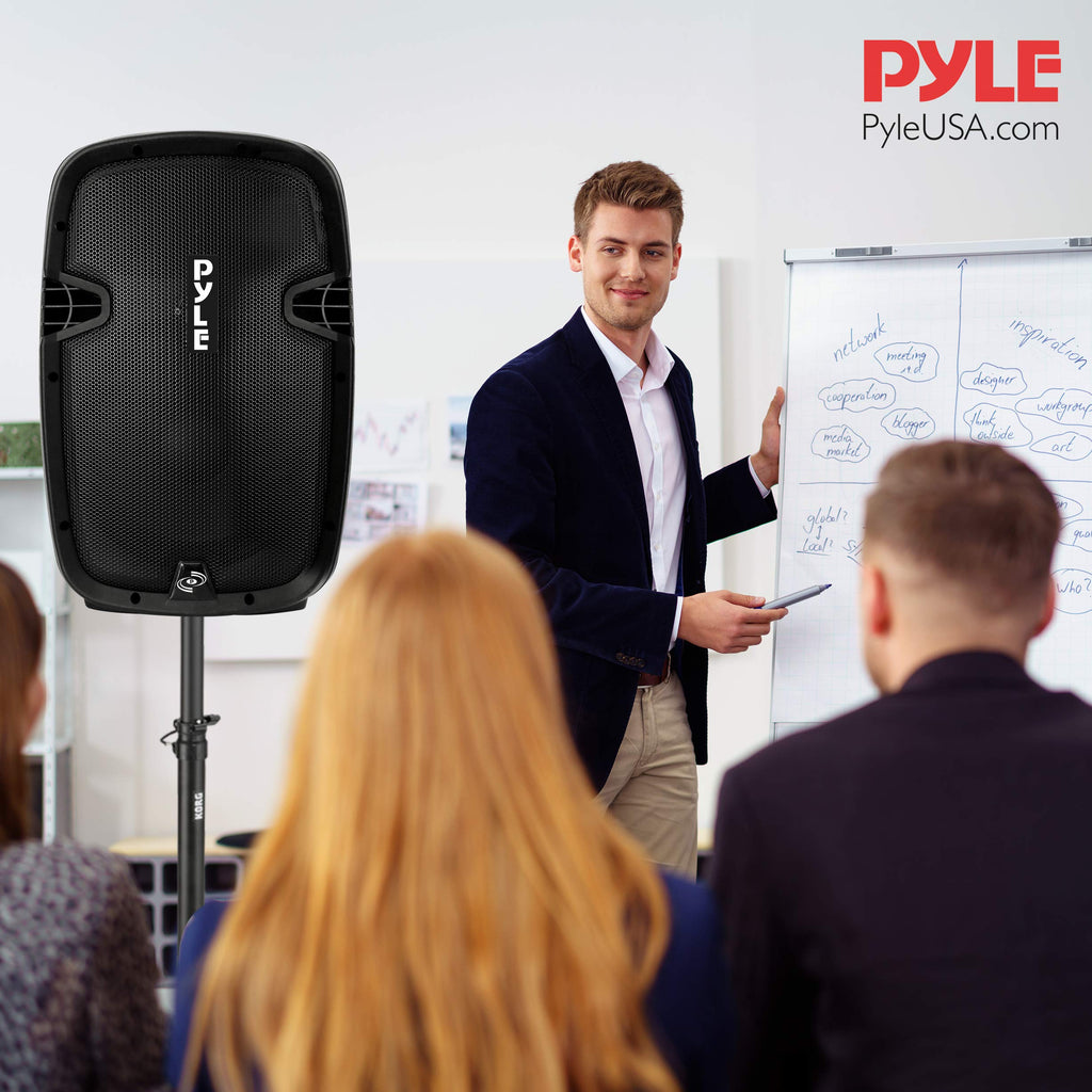 15-inch Portable PA Speaker System with 2 UHF Microphone K531