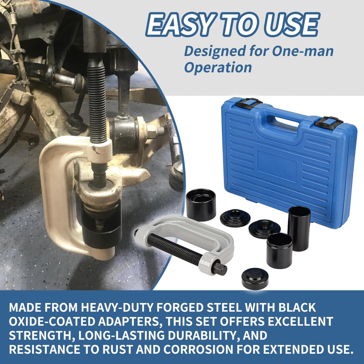 Heavy Duty U Joint Removal Tool Kit & Ball Joint Press Kit Q5784