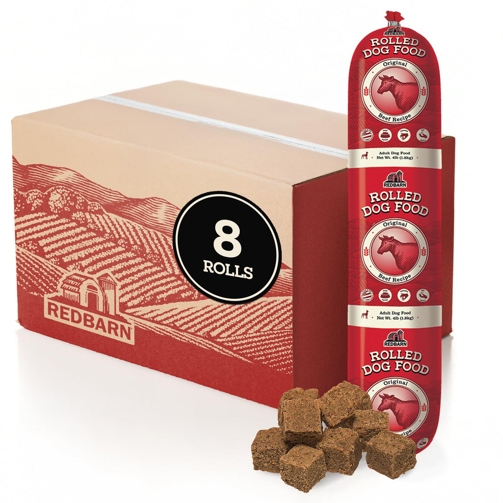 Semi-Moist Rolled Dog Food Beef Recipe 4lb 8 Rolls H481