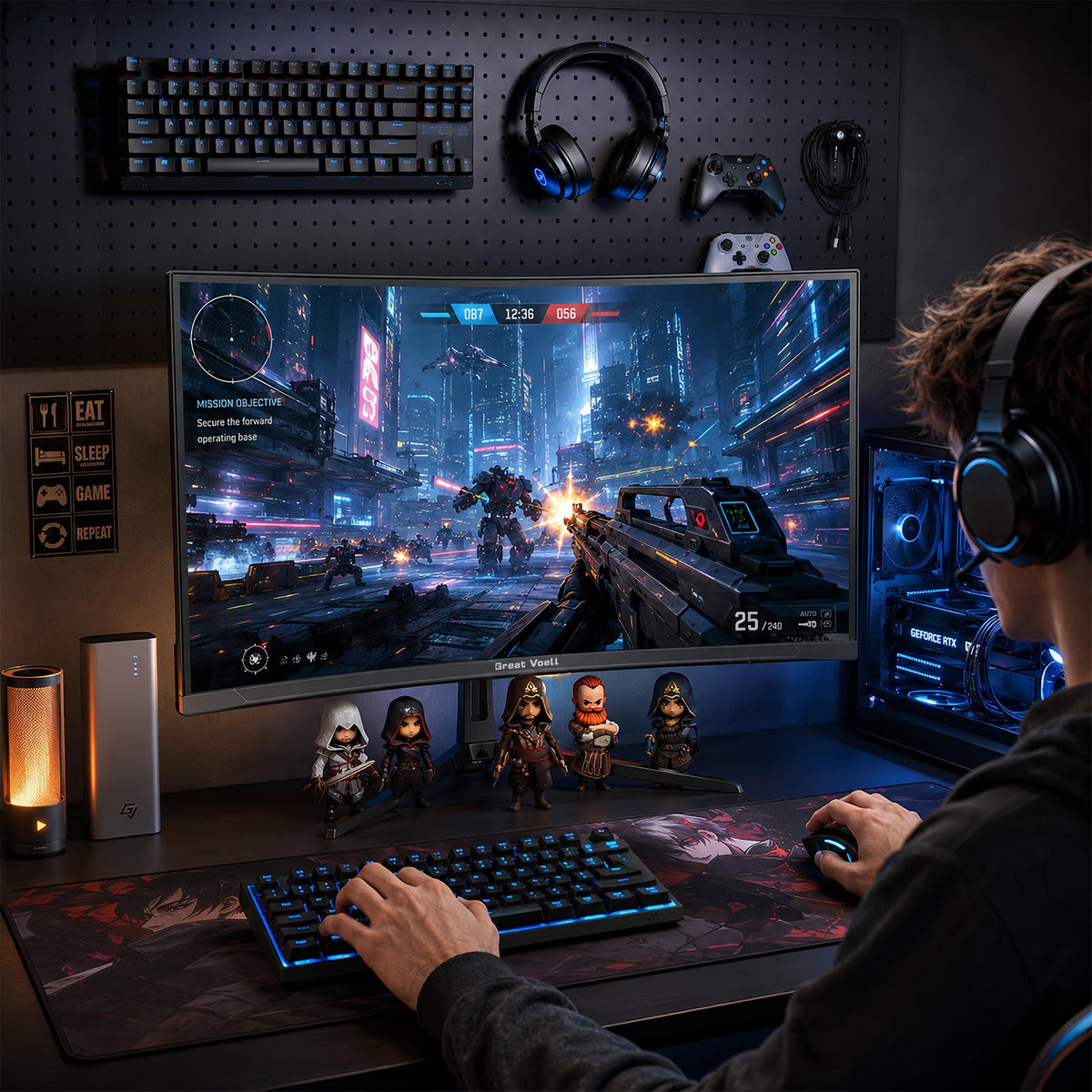 27 Inch 240Hz Curved Gaming Monitor 2K QHD N566235