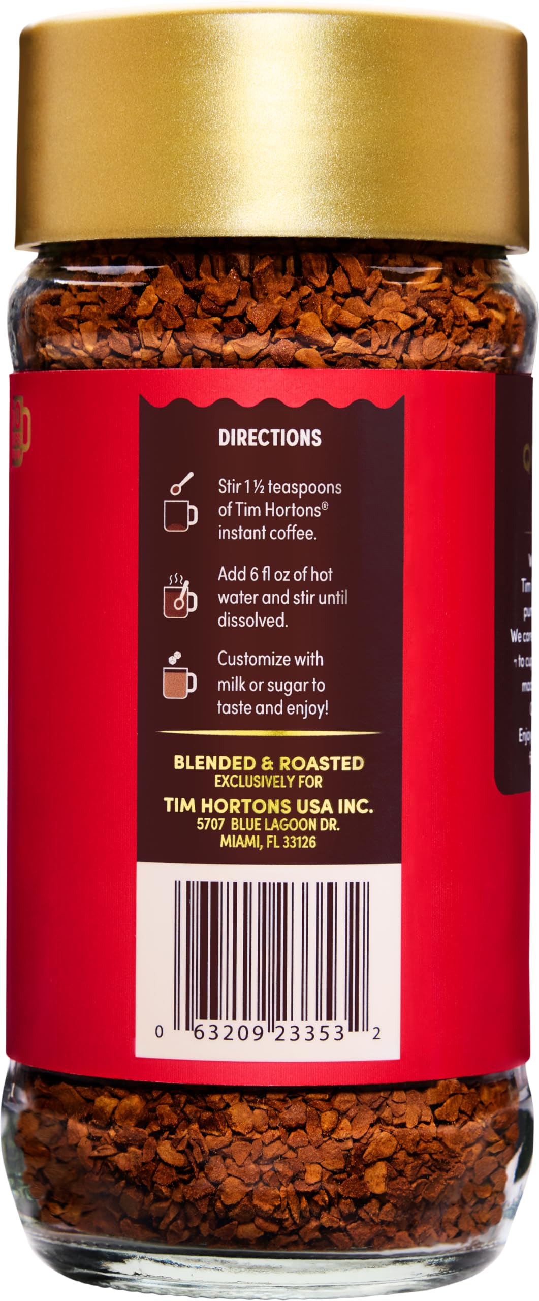 Dark Roast Instant Coffee 3.5oz Jar U4445