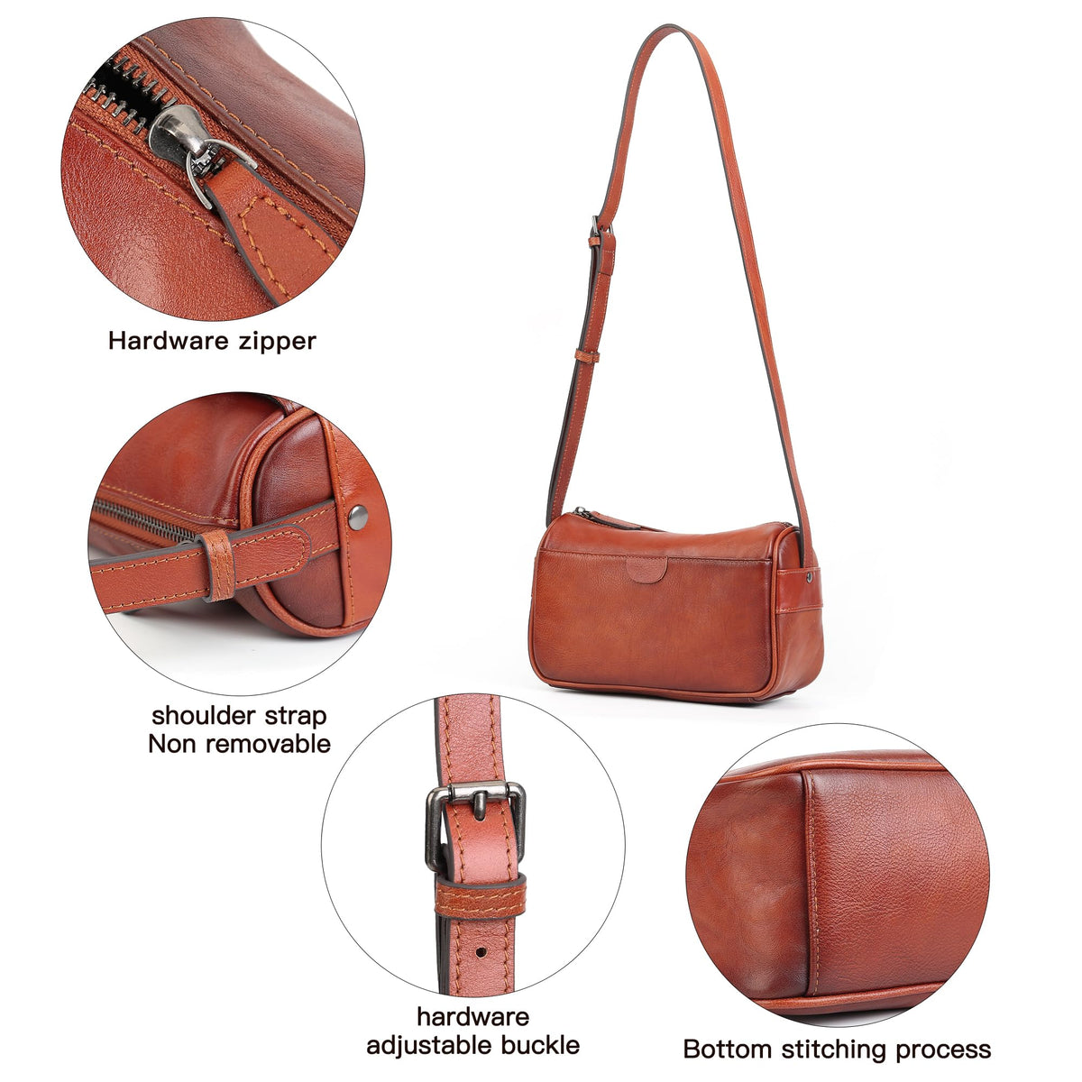 Genuine Leather Crossbody Bag K1744