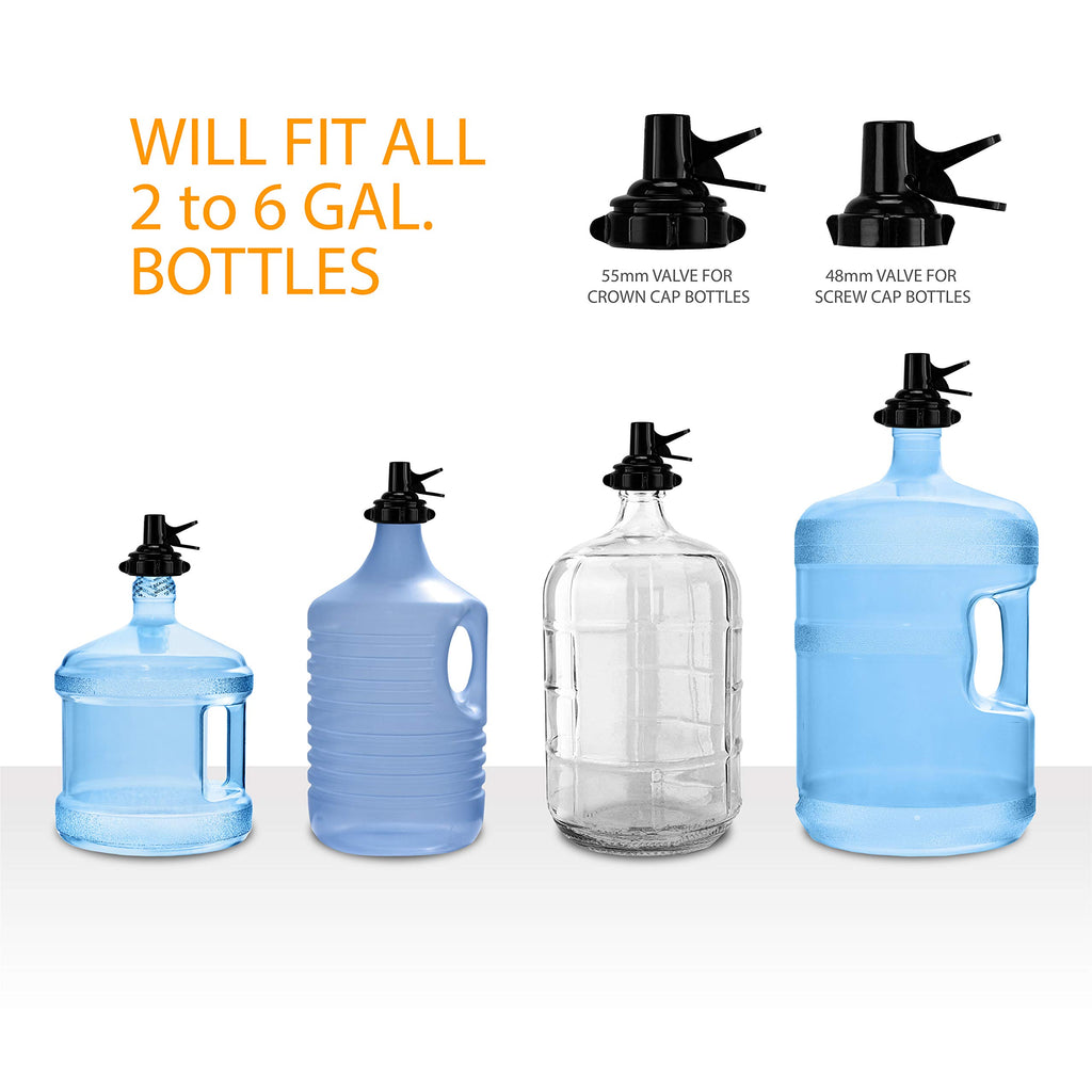 3-5 Gallon Water Jug Stand and 2 Dispenser Valves N729