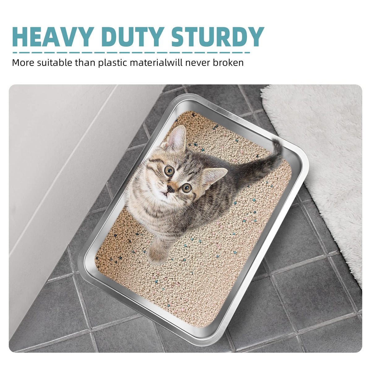 Stainless Steel Litter Box W7419