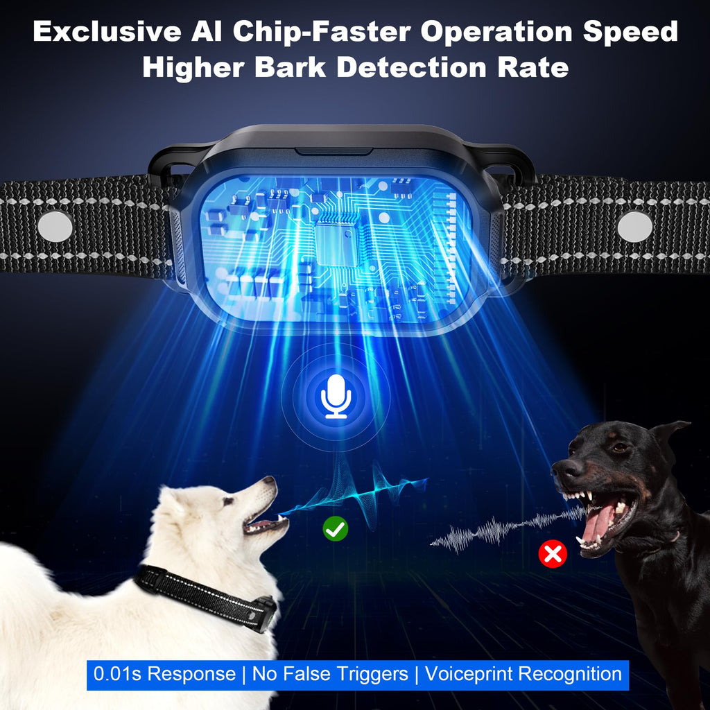 Dog Bark Collar with Remote Control, 2-in-1 Automatic & Manual Training Collar R4773