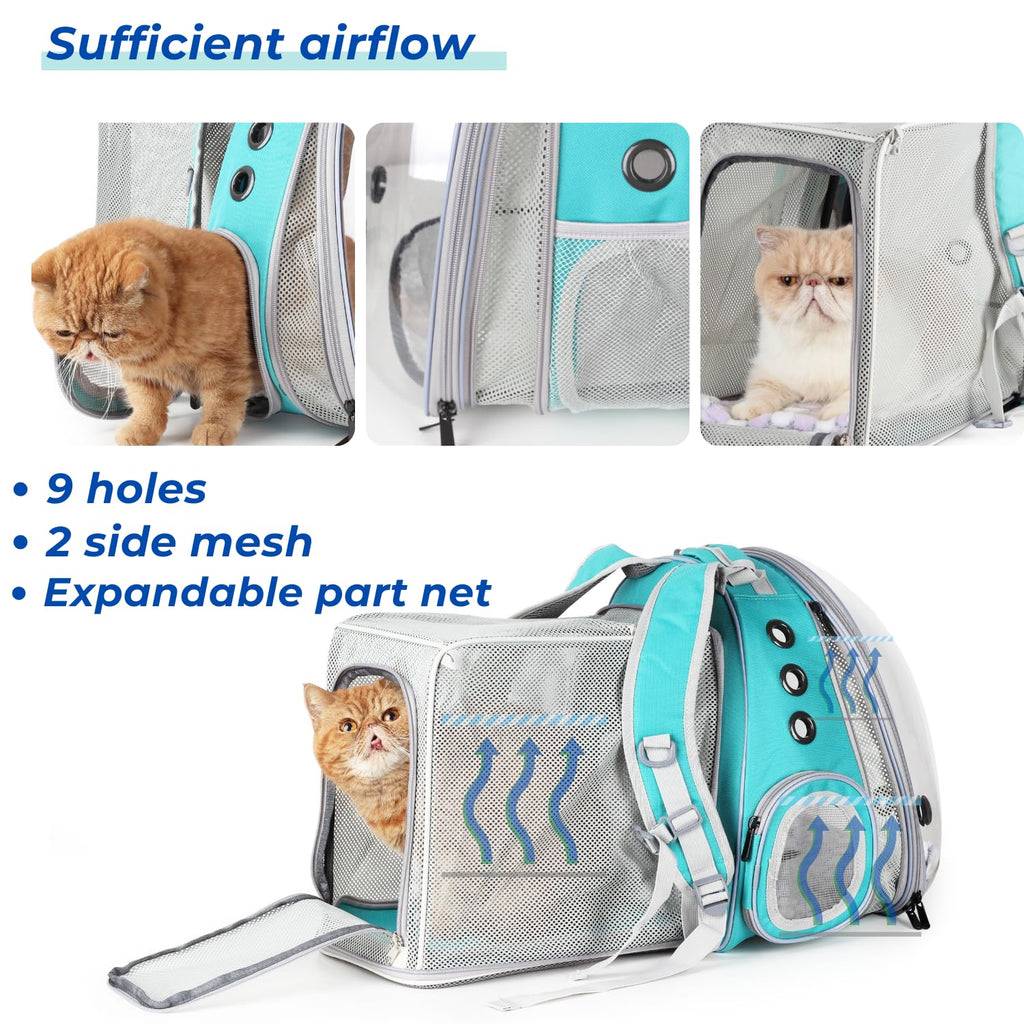 Expandable Cat Backpack with Mini Fan Q5032
